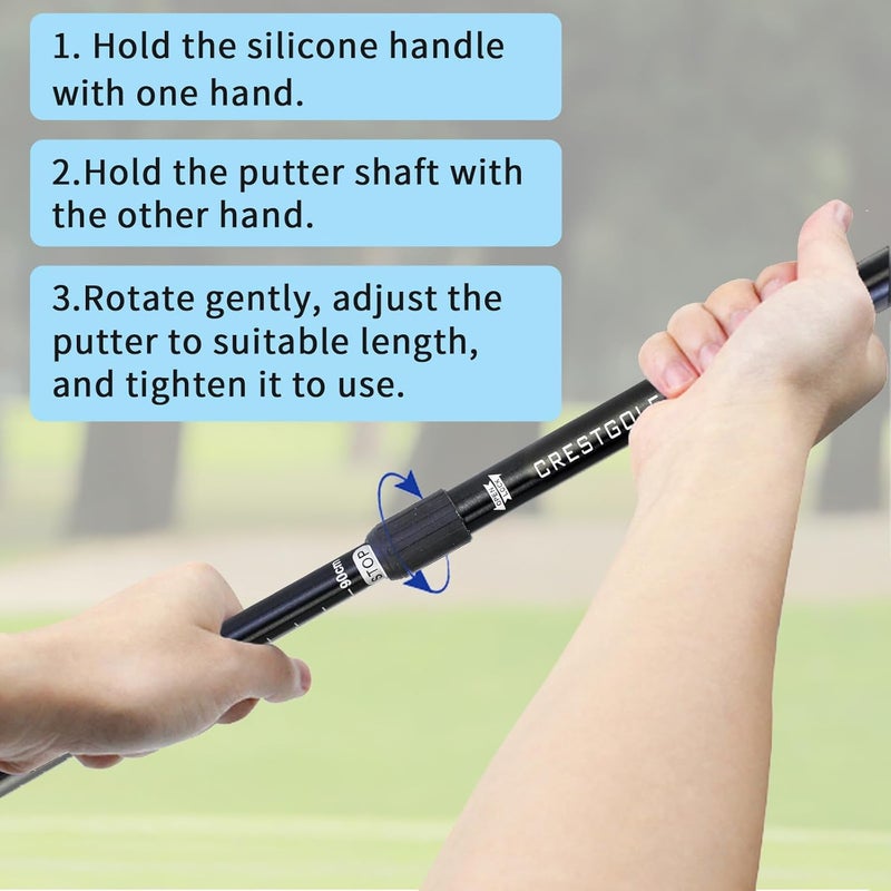 Crestgolf 5 Pack Two-Way Golf Putters for Men and Women Adjustable Length Golf Clubs Set for Junior and Adults - Image 5